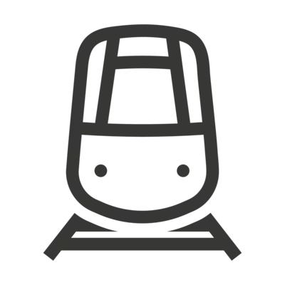 Graues Symbol eines Zuges