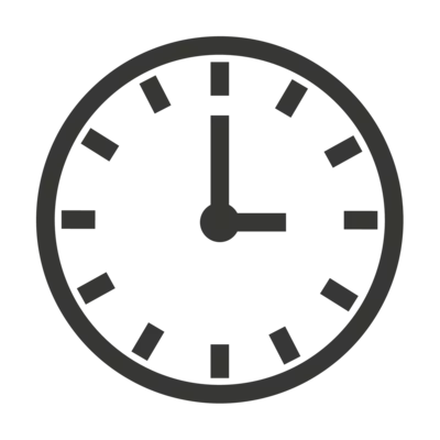 Graues Symbol einer Uhr